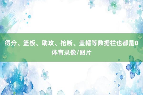 得分、篮板、助攻、抢断、盖帽等数据栏也都是0体育录像/图片