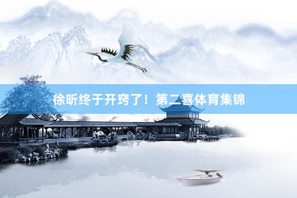 徐昕终于开窍了！第二喜体育集锦