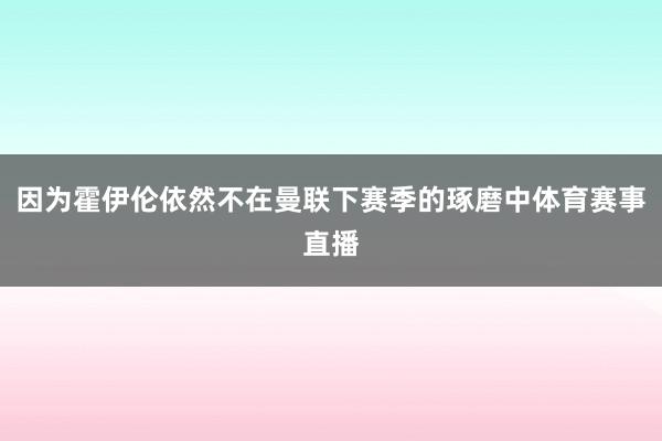 因为霍伊伦依然不在曼联下赛季的琢磨中体育赛事直播
