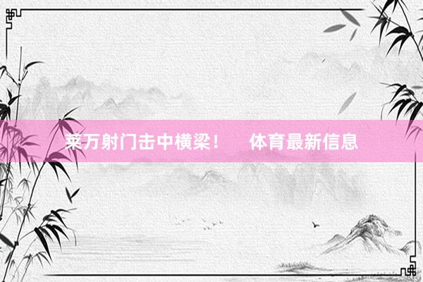 莱万射门击中横梁！    体育最新信息