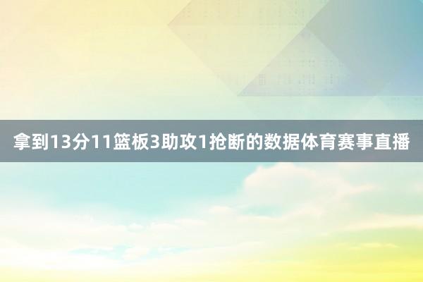 拿到13分11篮板3助攻1抢断的数据体育赛事直播