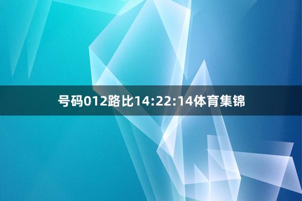 号码012路比14:22:14体育集锦