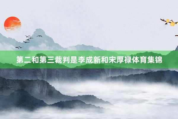 第二和第三裁判是李成新和宋厚禄体育集锦
