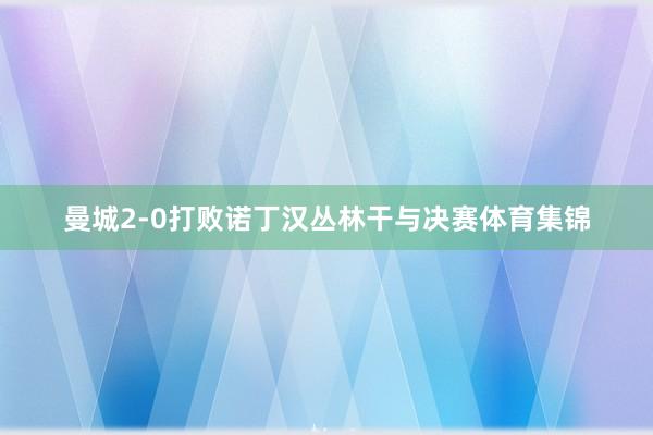 曼城2-0打败诺丁汉丛林干与决赛体育集锦