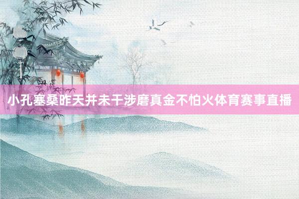 小孔塞桑昨天并未干涉磨真金不怕火体育赛事直播