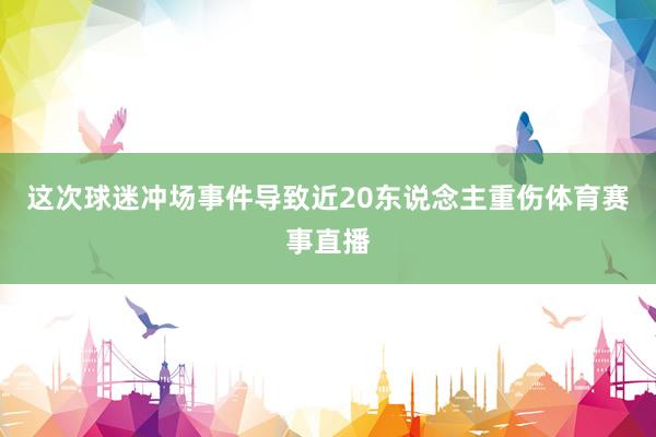 这次球迷冲场事件导致近20东说念主重伤体育赛事直播