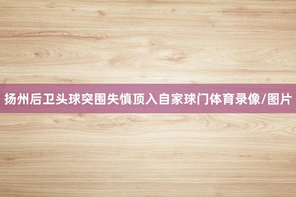 扬州后卫头球突围失慎顶入自家球门体育录像/图片