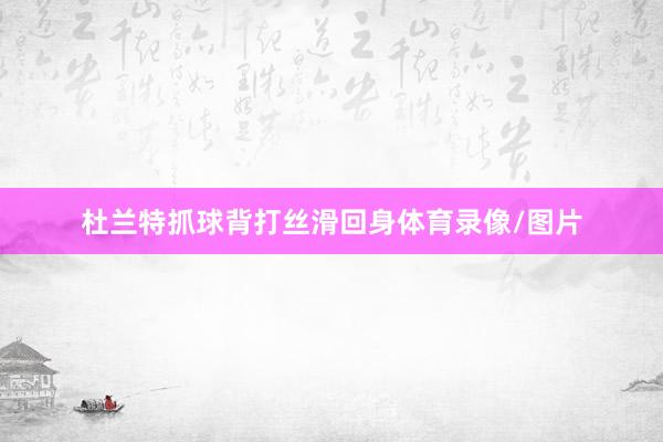 杜兰特抓球背打丝滑回身体育录像/图片