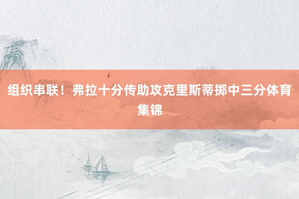 组织串联！弗拉十分传助攻克里斯蒂掷中三分体育集锦