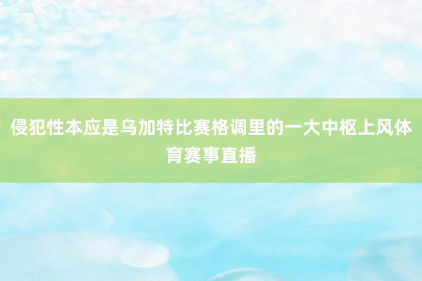 侵犯性本应是乌加特比赛格调里的一大中枢上风体育赛事直播