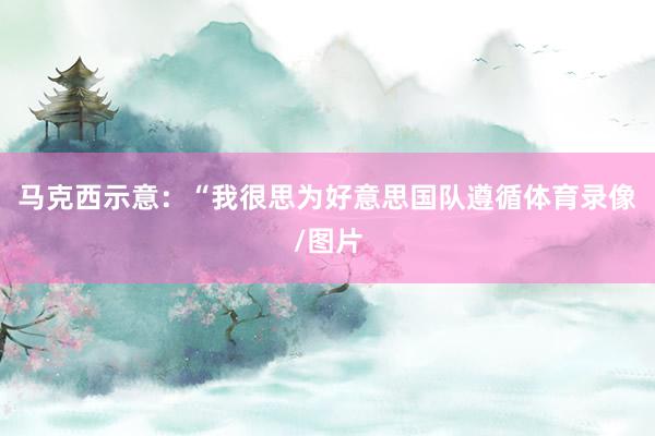 马克西示意：“我很思为好意思国队遵循体育录像/图片