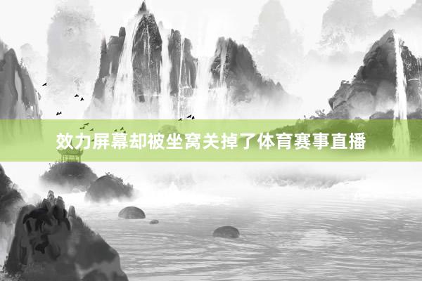 效力屏幕却被坐窝关掉了体育赛事直播