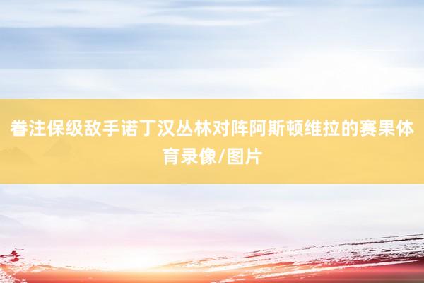 眷注保级敌手诺丁汉丛林对阵阿斯顿维拉的赛果体育录像/图片