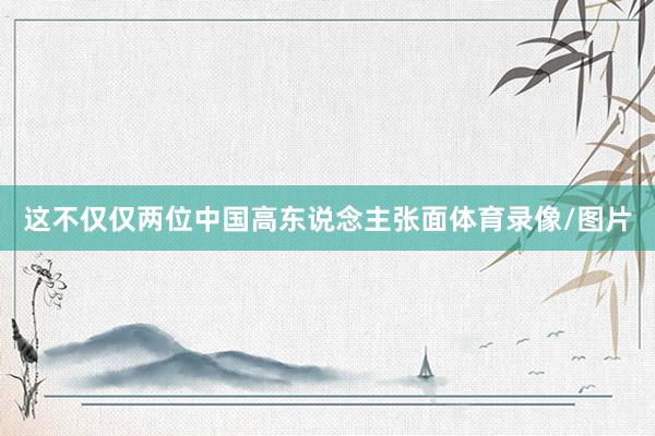 这不仅仅两位中国高东说念主张面体育录像/图片