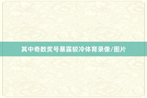 其中奇数奖号暴露较冷体育录像/图片