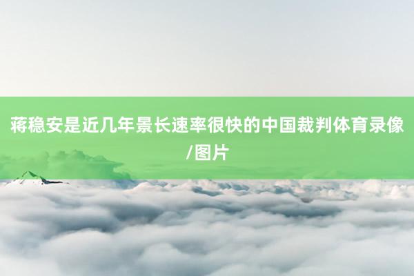 蒋稳安是近几年景长速率很快的中国裁判体育录像/图片