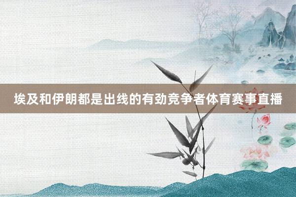 埃及和伊朗都是出线的有劲竞争者体育赛事直播