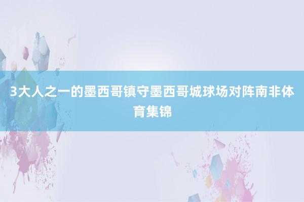 3大人之一的墨西哥镇守墨西哥城球场对阵南非体育集锦