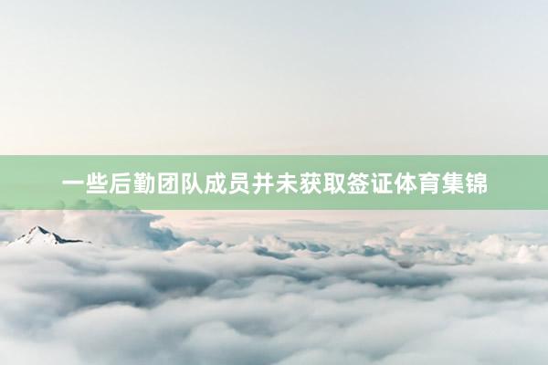 一些后勤团队成员并未获取签证体育集锦